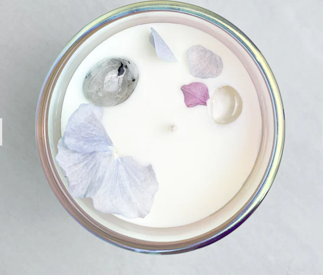 Moonstone Dream Crystal Candle | Large