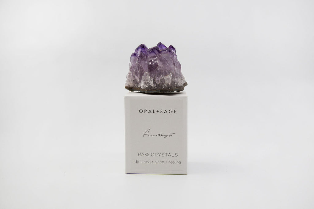 Opal + Sage Amethyst Crystal