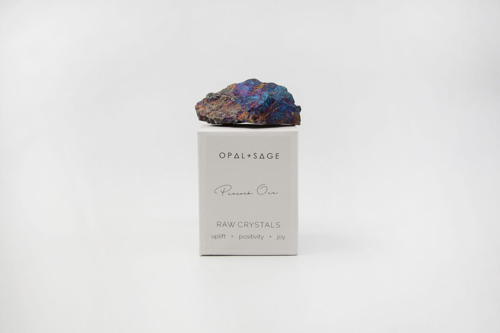 Opal + Sage Peacock Ore Crystal